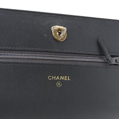 Chanel Lambskin Quilted Chanel 19 Wallet On Chain WOC Dark Grey 6 of 12