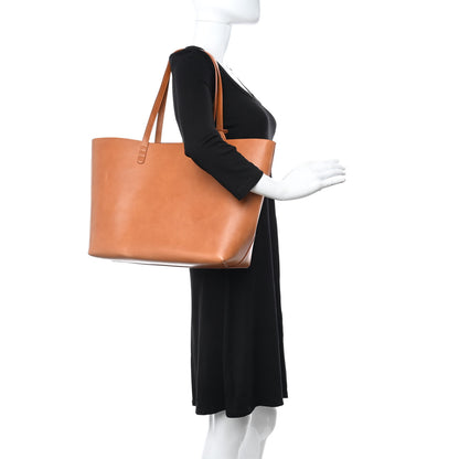 Mansur Gavriel Vegetable Tanned Calfskin Large Shopping Bag Camello Blue 2 of 16