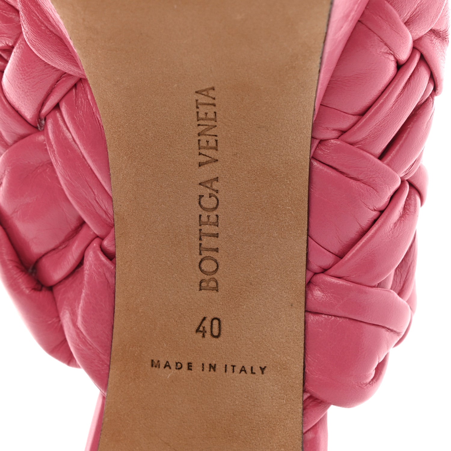 Bottega Veneta Nappa Intreccio The Board Platform Mule Sandals 40 Pink 6 of 8