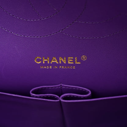 Chanel Caviar Quilted Jumbo Double Flap Purple 6 of 11