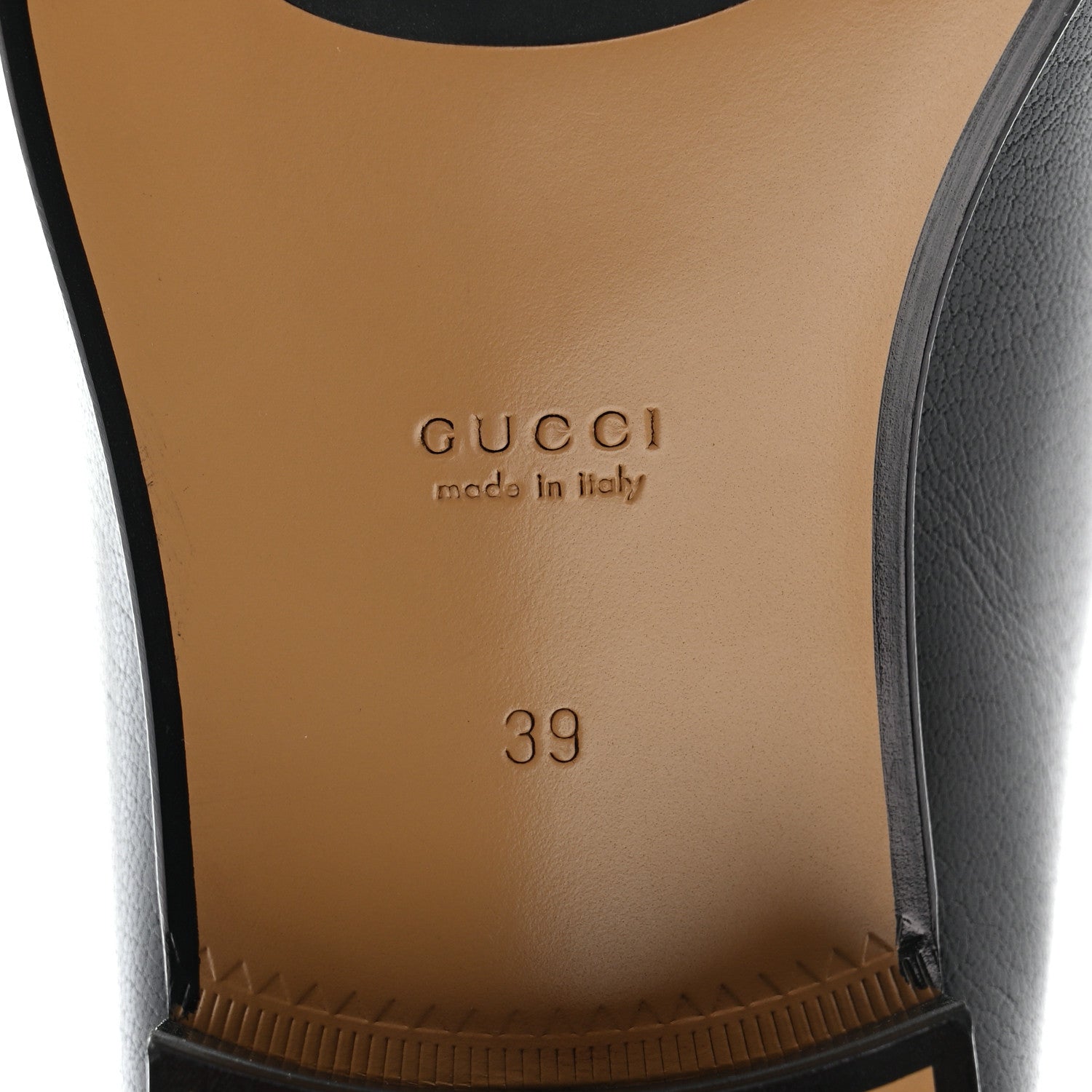 Gucci Goatskin Womens Horsebit Mid-Heel Loafers 39 Black 6 of 8