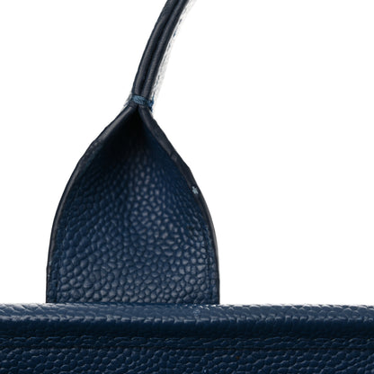 Chanel Caviar Quilted Small Deauville Bowling Bag Blue 12 of 14