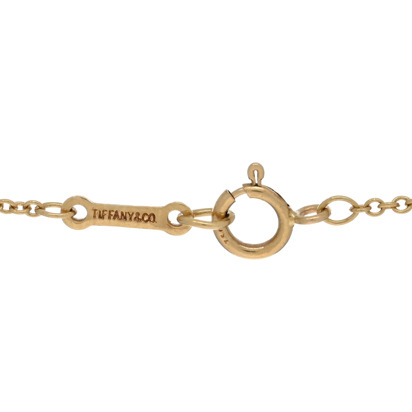 18K Yellow Gold Paloma Picasso Graffiti Long Kiss Pendant Necklace