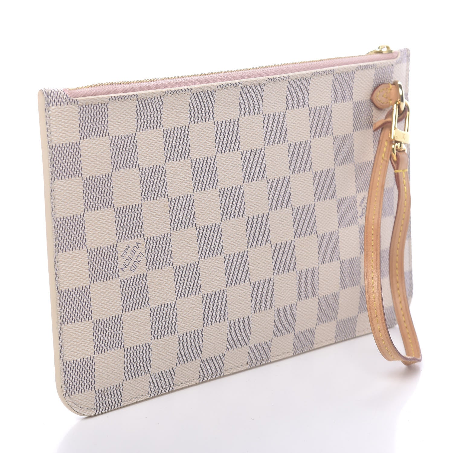 Louis Vuitton Damier Azur Neverfull MM GM Pochette Rose Ballerine 3 of 8