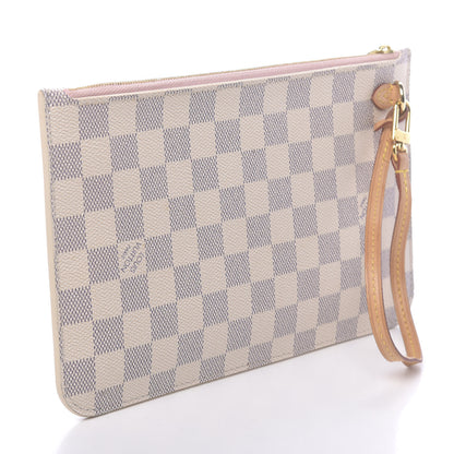 Louis Vuitton Damier Azur Neverfull MM GM Pochette Rose Ballerine 3 of 8