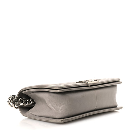 Chanel Caviar Quilted Medium Boy Flap Light Grey 4 of 15