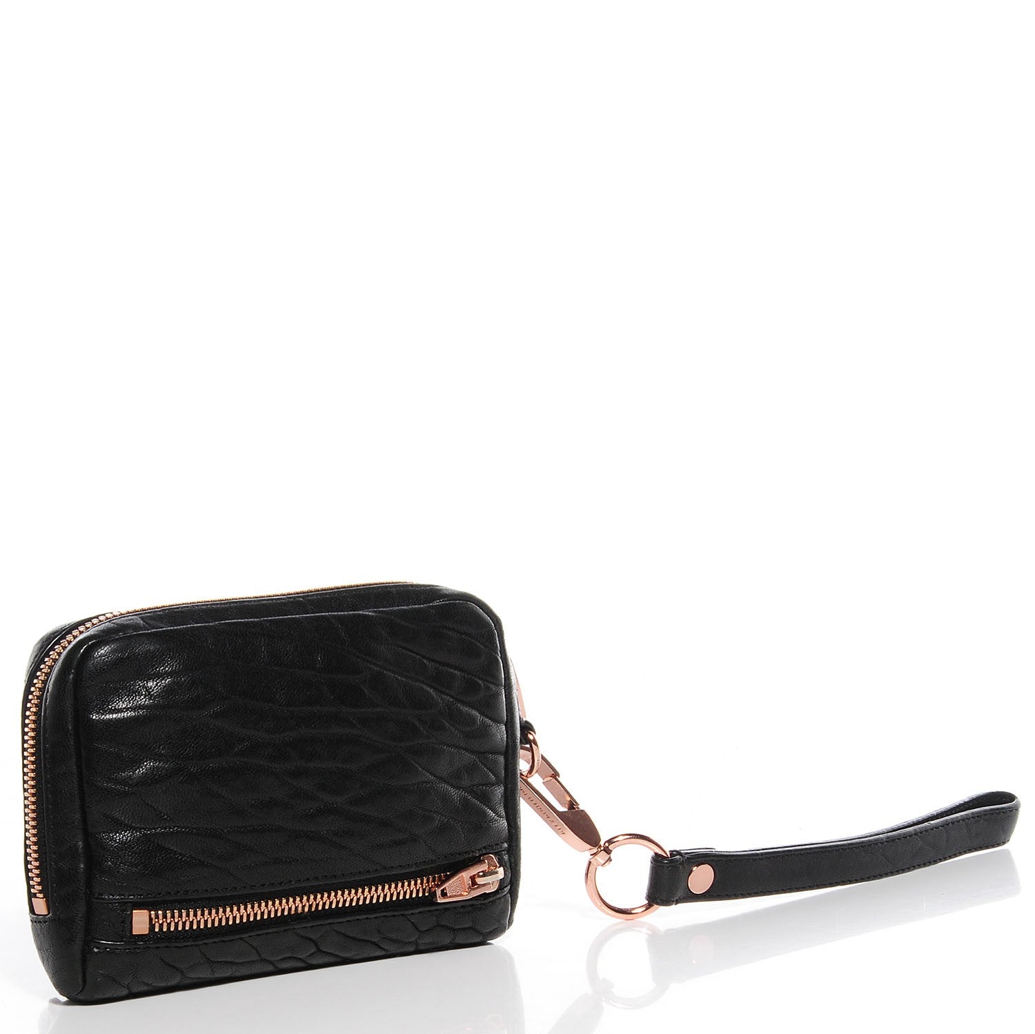 Alexander Wang Pebbled Leather Large Fumo Wallet Black 3 of 6