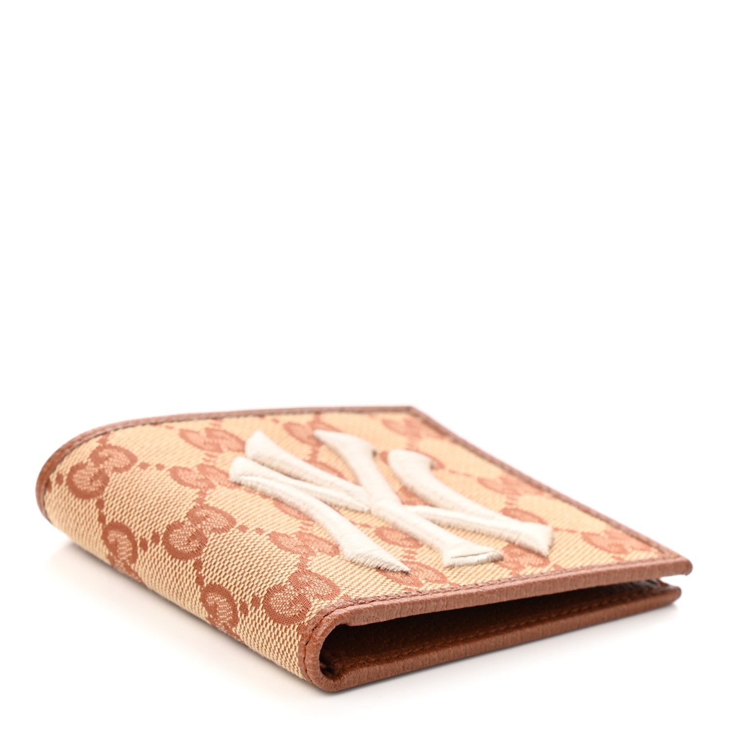 Gucci X MLB Monogram NY Yankees Bi-Fold Wallet Beige Ruggine Ivory 4 of 9