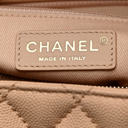 Chanel Caviar Quilted Medium Coco Handle Flap Light Beige 6 of 10