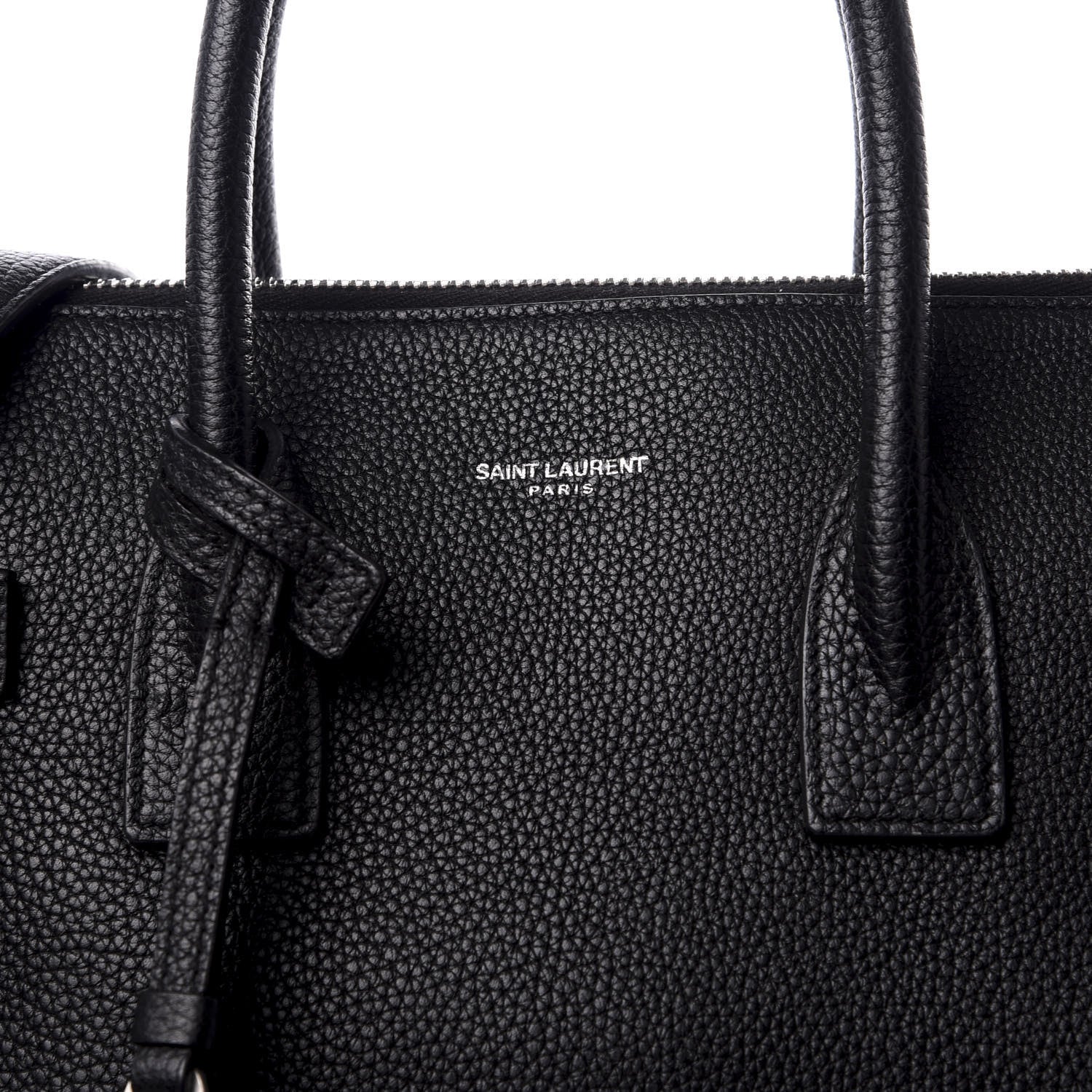 Saint Laurent Grained Calfskin Sac De Jour Souple Duffle 36H Asphalt Black 8 of 8