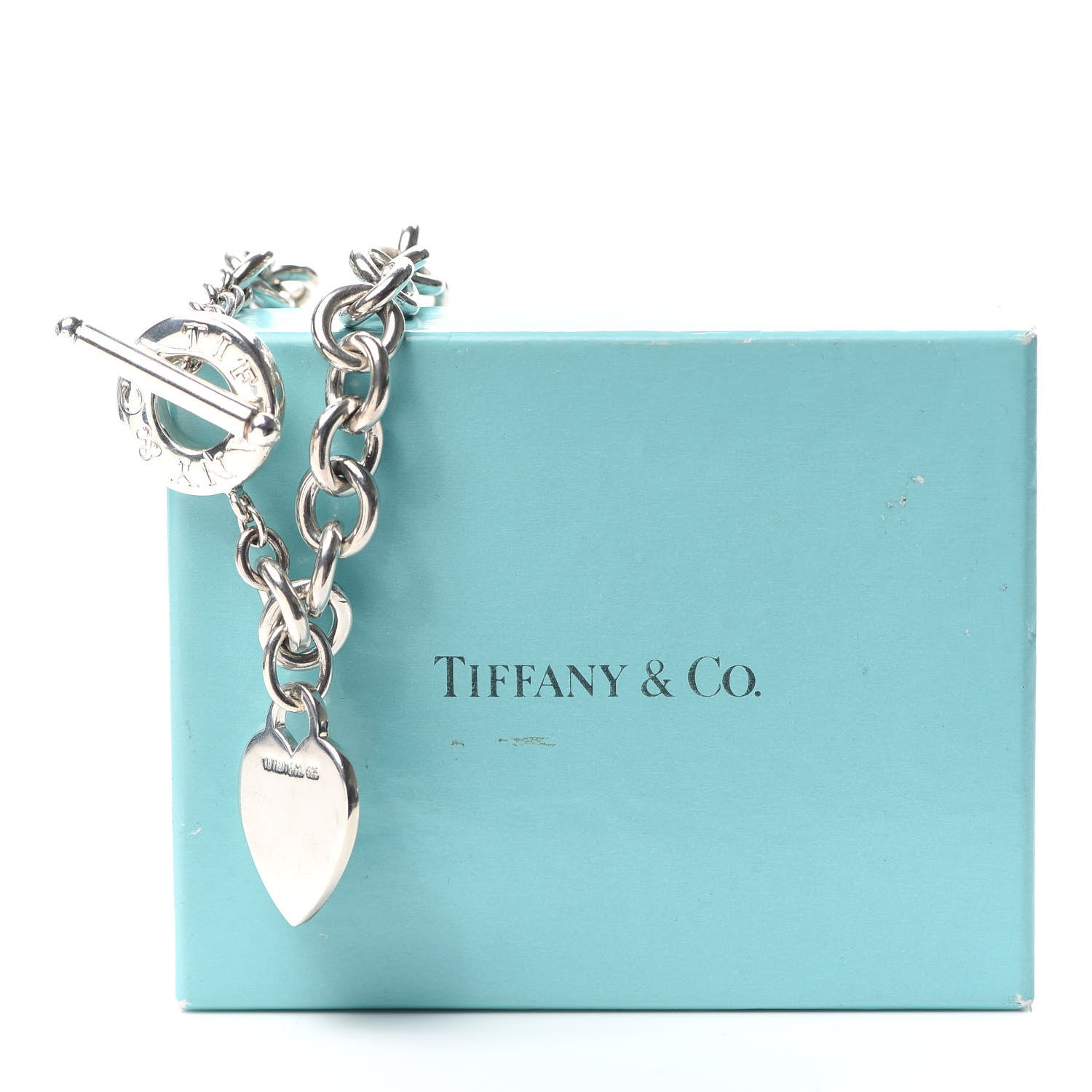 Tiffany Sterling Silver Heart Tag Toggle Necklace 5 of 5