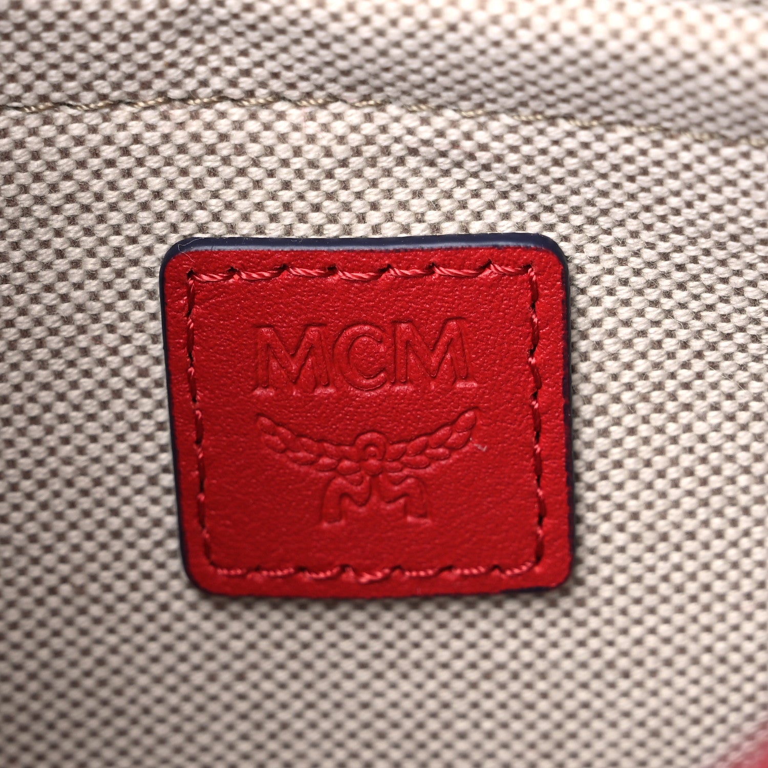 MCM Visetos Mini Aren Chain Crossbody Bag Candy Red 6 of 7