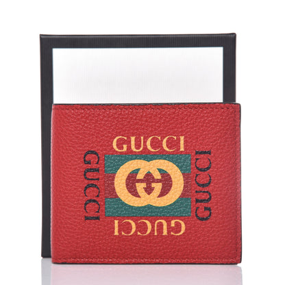 Gucci Calfskin Logo Bi-Fold Wallet Red 8 of 8