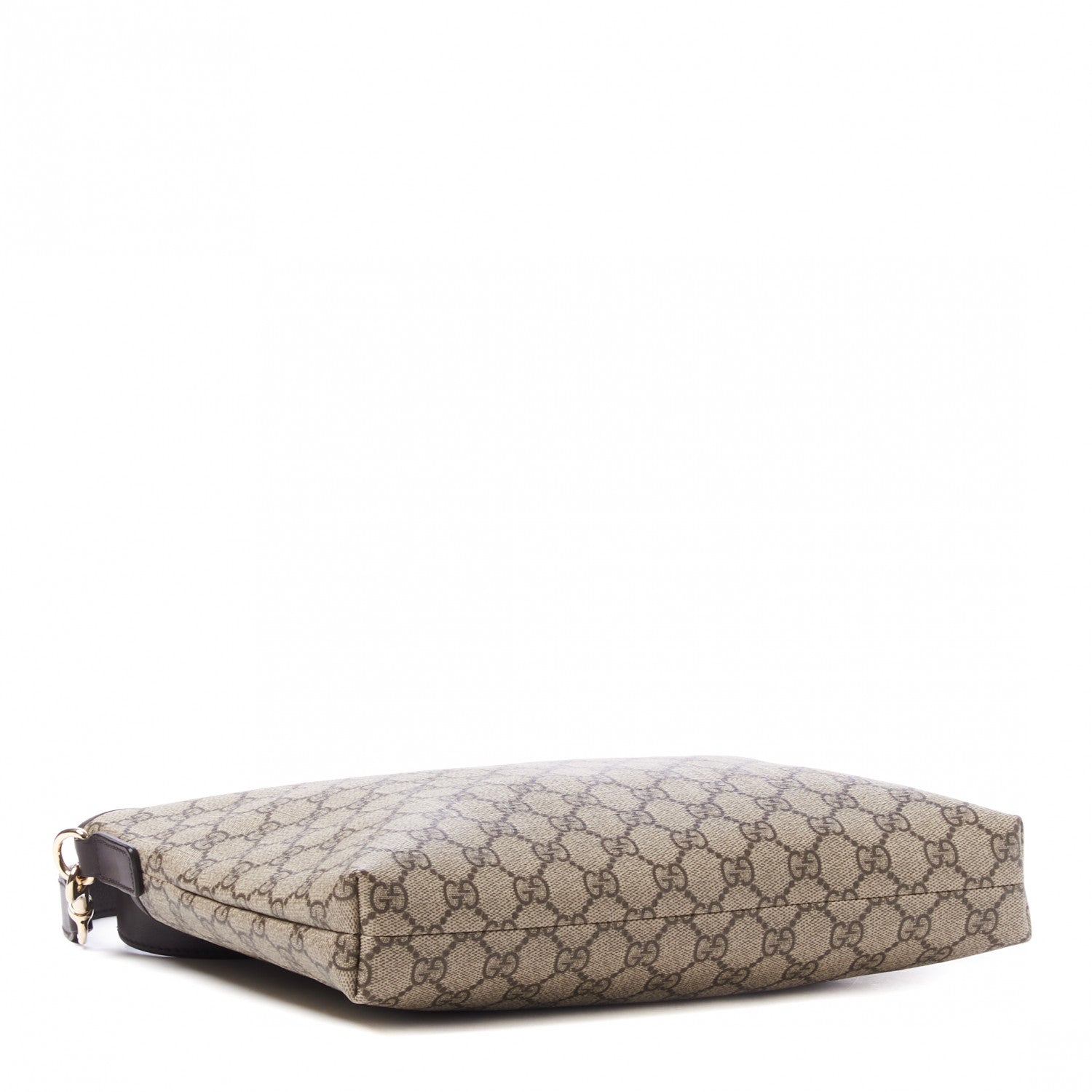 Gucci GG Plus Monogram Medium Flat Messenger Bag Dark Brown 4 of 10