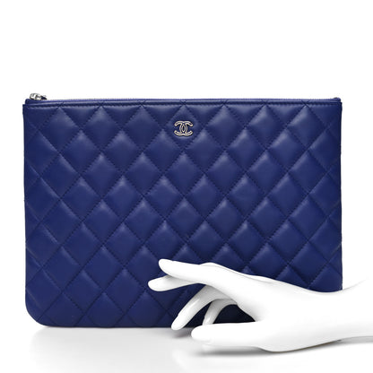 Chanel Lambskin Quilted Medium Cosmetic Case Purple 2 of 8