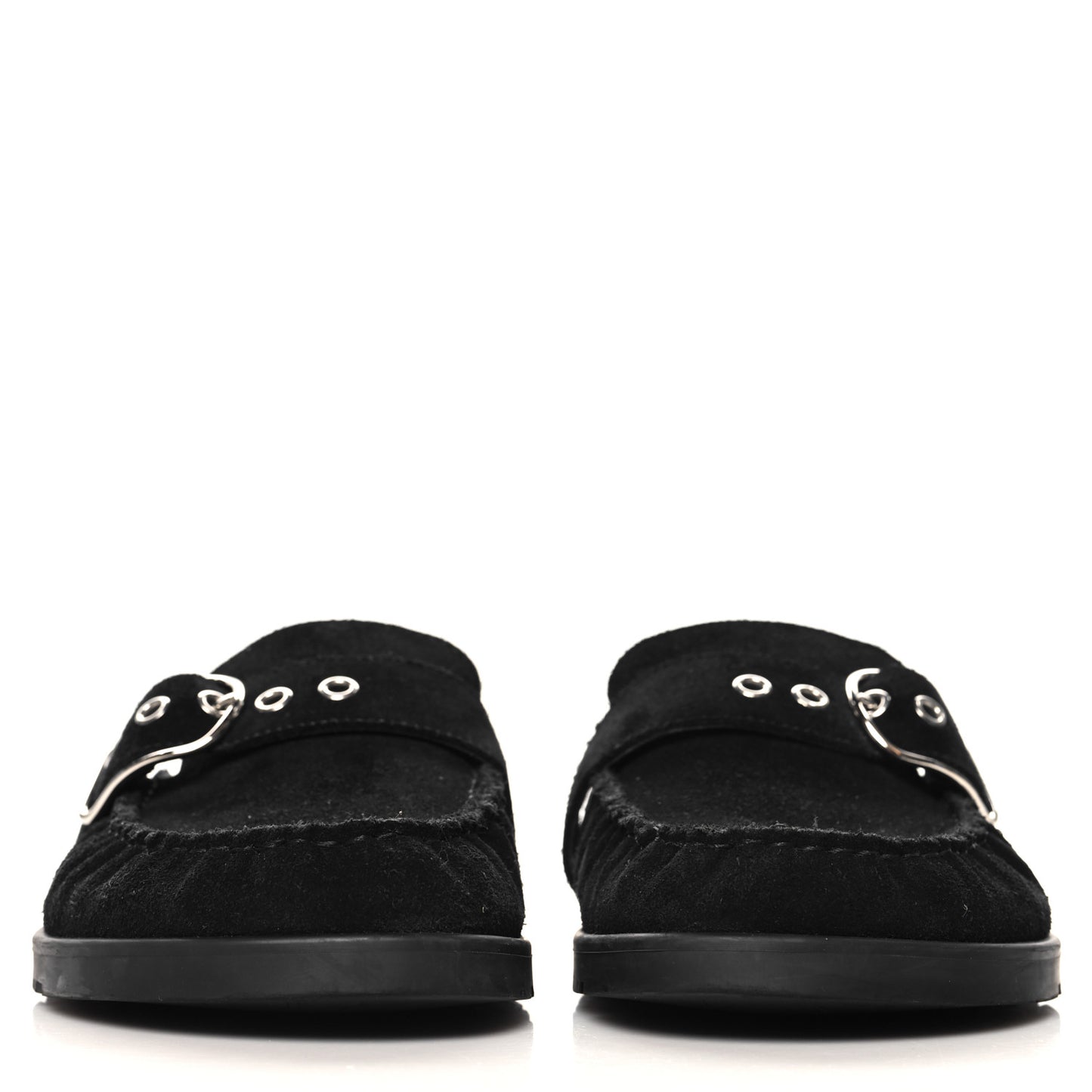 Suede Calfskin Go Mules 37.5 Black