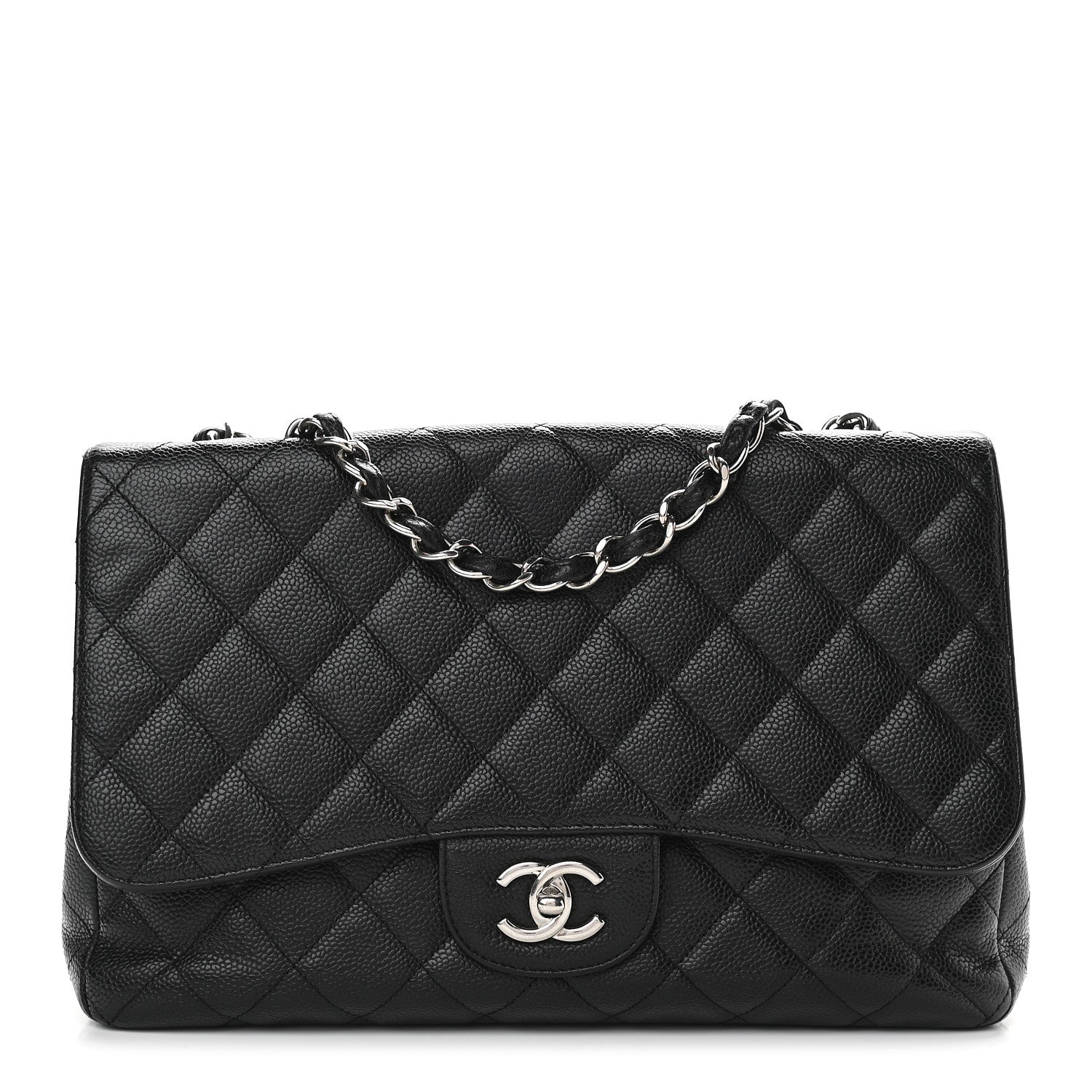 Chanel Caviar Quilted Jumbo Single Flap Black 1 of 11