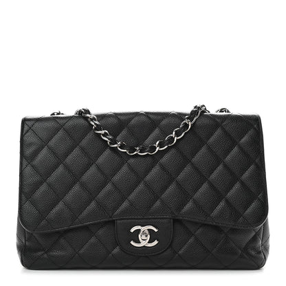Chanel Caviar Quilted Jumbo Single Flap Black 1 of 11
