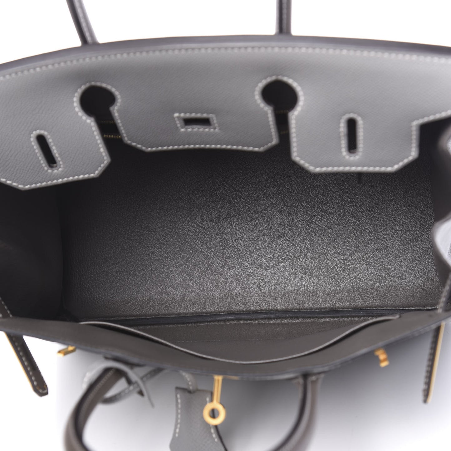 Epsom Horseshoe Birkin 30 Etain Gris Mouette