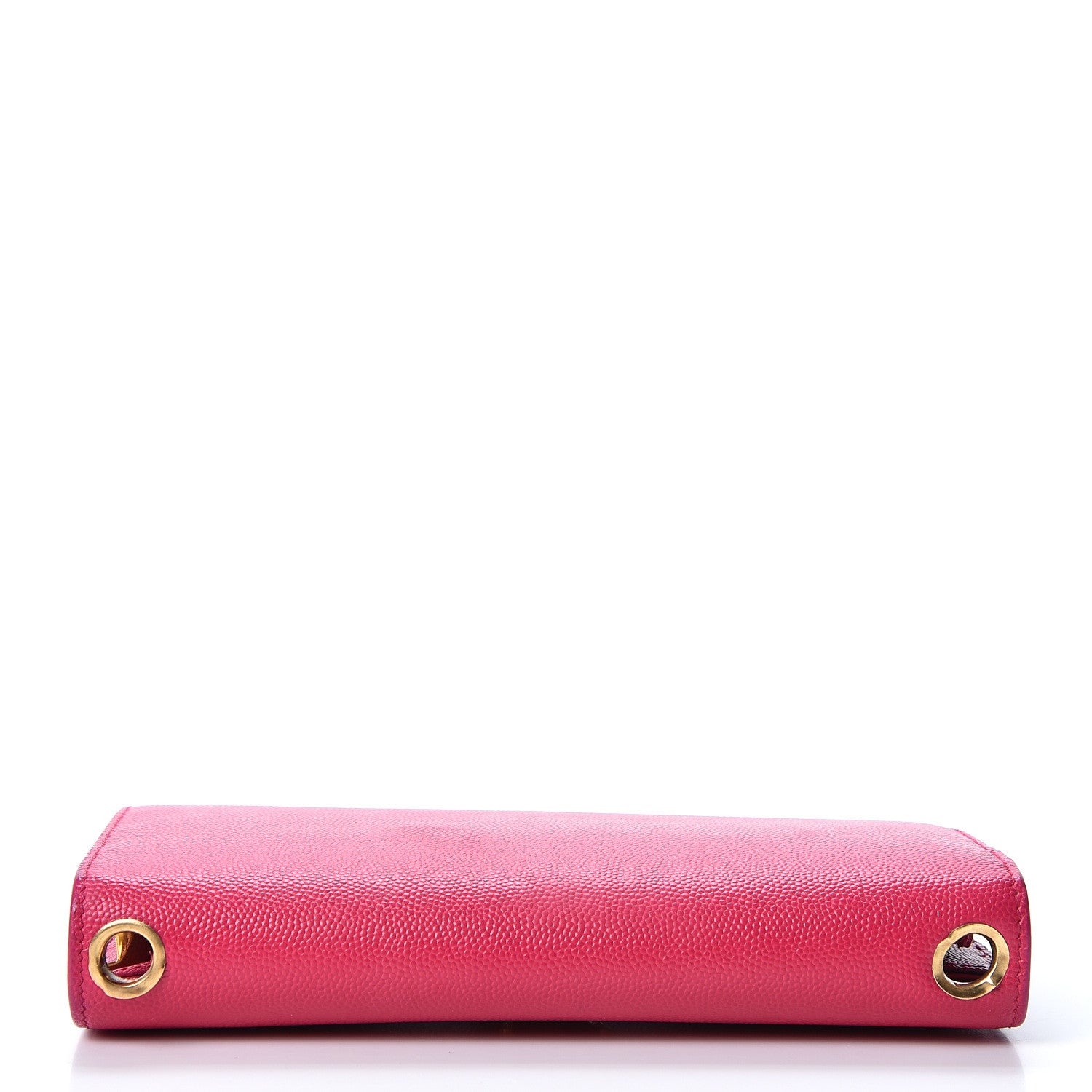 Saint Laurent Grain De Poudre Classic Monogram Cassandre Wallet Fuchsia 11 of 12