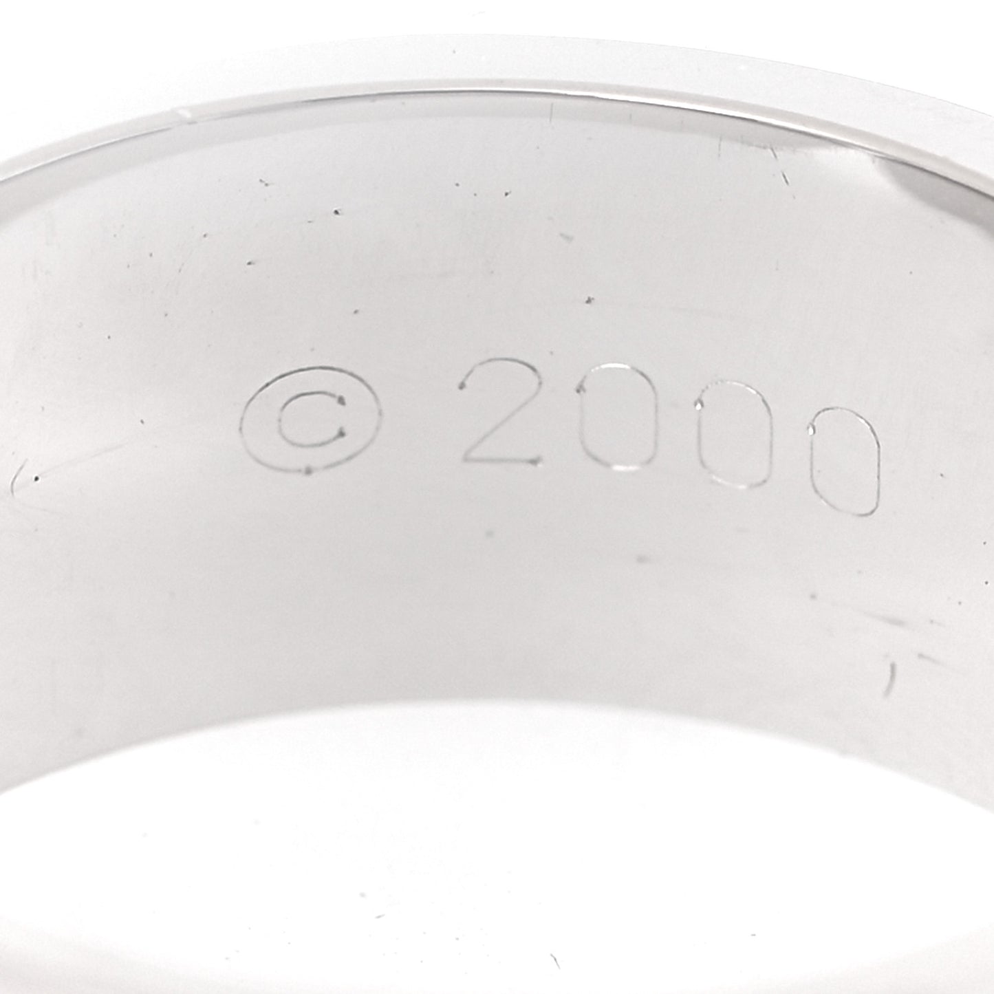 18K White Gold C De Cartier Christmas Ring 51 5.75