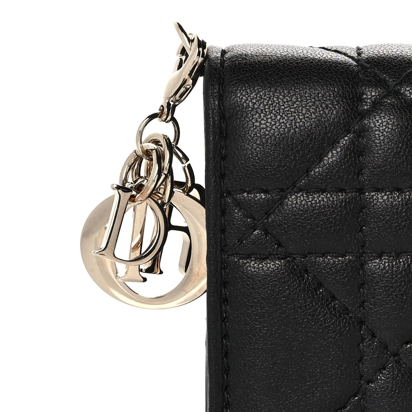 Lambskin Cannage Lady Dior Lotus Wallet Black
