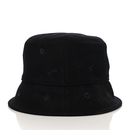 Hermes Cashmere Debbie Charms Bucket Hat 59 Black 7 of 7