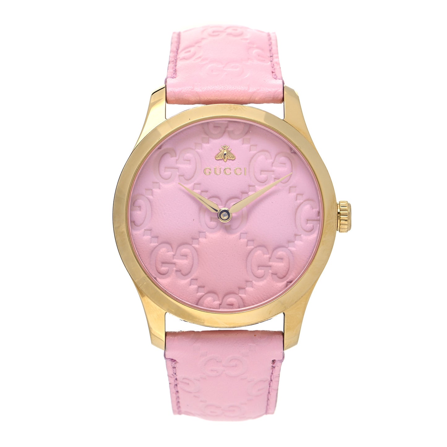 Stainless Steel Calfskin 38mm G-Timeless Quartz Watch Pink