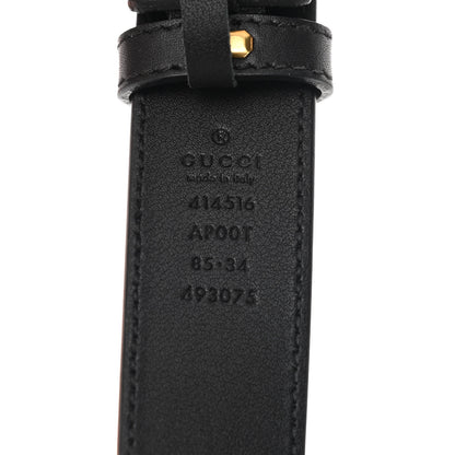 Gucci Calfskin Double G 30mm Belt 85 34 Black 3 of 8