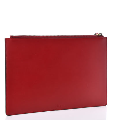 Gucci Calfskin GucciGhost Print Pouch Hibiscus Red 3 of 10