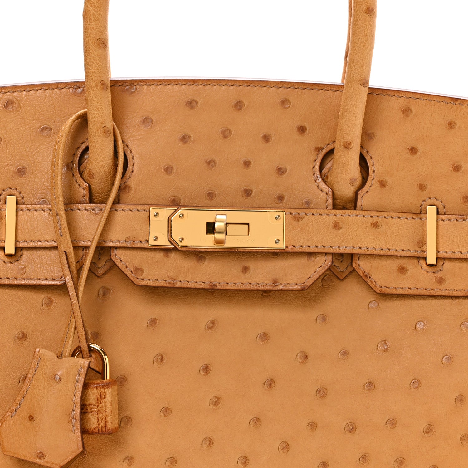 Hermes Ostrich Birkin 30 Gold 7 of 10