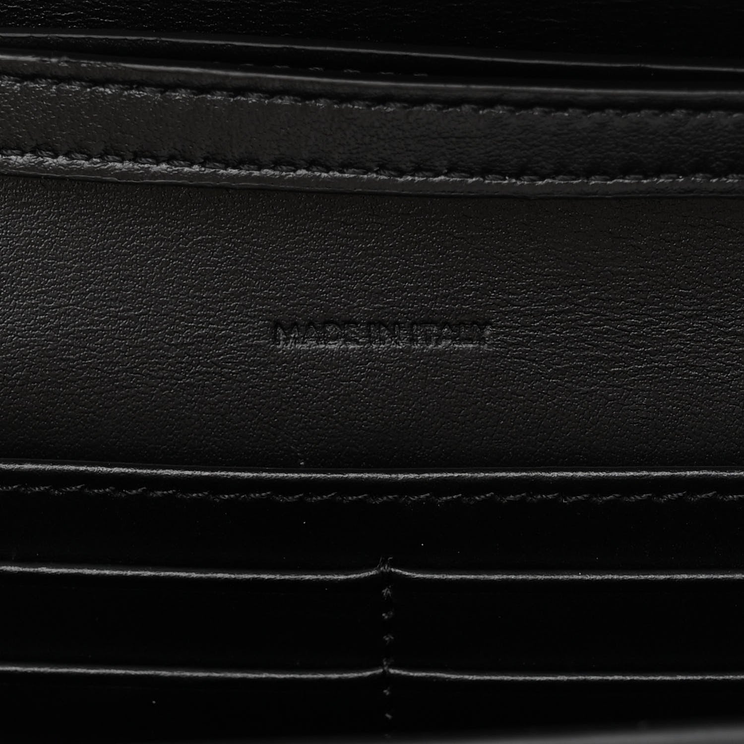 Celine Shiny Calfskin Triomphe Margo Wallet on Chain Black 7 of 12