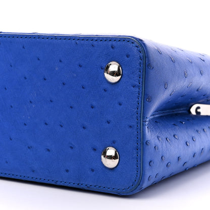 Louis Vuitton Ostrich Capucines MM Saphir 9 of 10