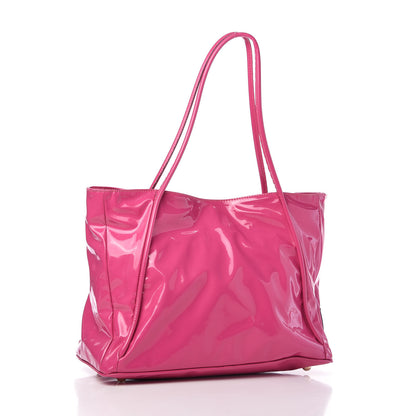Valentino Garavani Patent Lacca Bow Tote Pop Fuxia 3 of 12