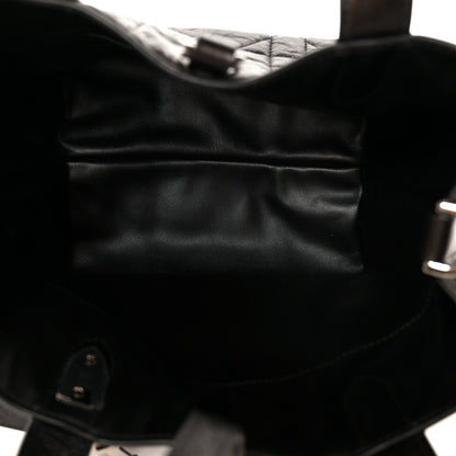 Christian Dior Crinkled Calfskin Macrocannage Small Toujours Vertical Tote Black 5 of 10
