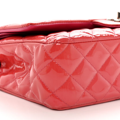 Chanel Patent Quilted Medium Double Flap Fuchsia 9 of 17