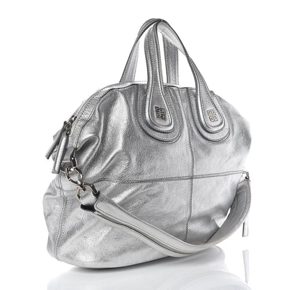 Givenchy Metallic Calfskin Medium Nightingale Silver 4 of 11