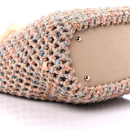 Chanel Lambskin Mixed Fibers Large Shopping Bag Beige Pink 8 of 10