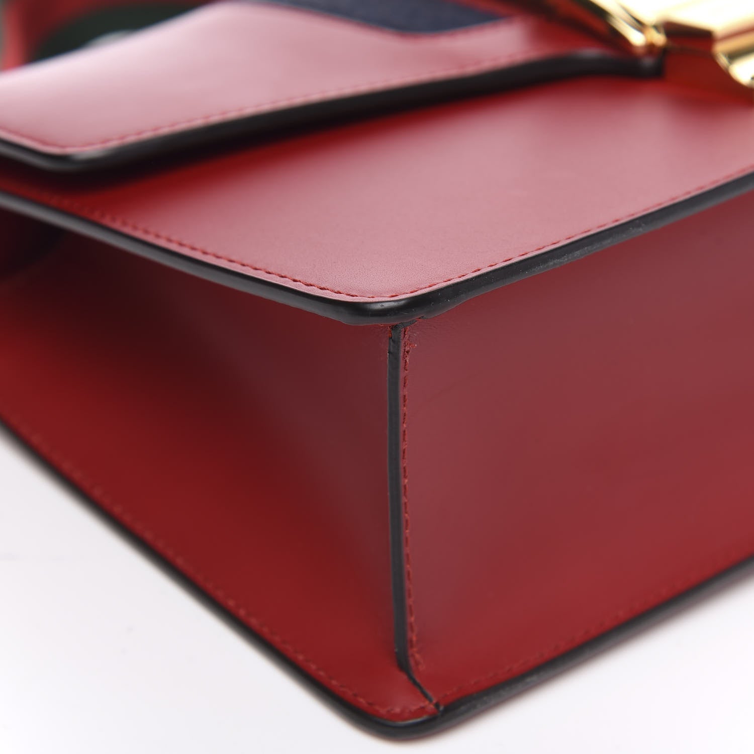 Gucci Calfskin Small Sylvie Shoulder Bag Hibiscus Red 8 of 11