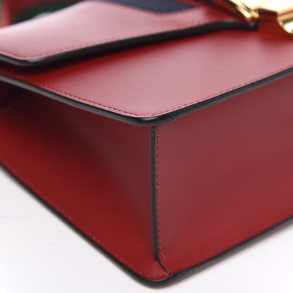 Gucci Calfskin Small Sylvie Shoulder Bag Hibiscus Red 8 of 11