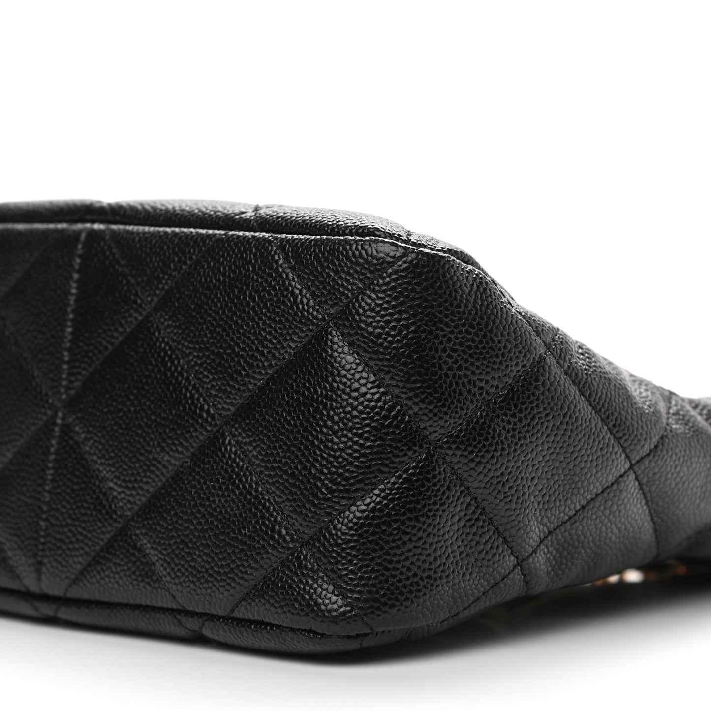 Caviar Quilted Small Pick Me Up Hobo Black