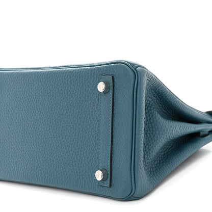 Hermes Togo Verso Birkin 25 Vert Bosphore Bleu Ocean 10 of 10
