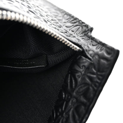Loewe Calfskin Embossed Repeat T Pouch Black 7 of 7