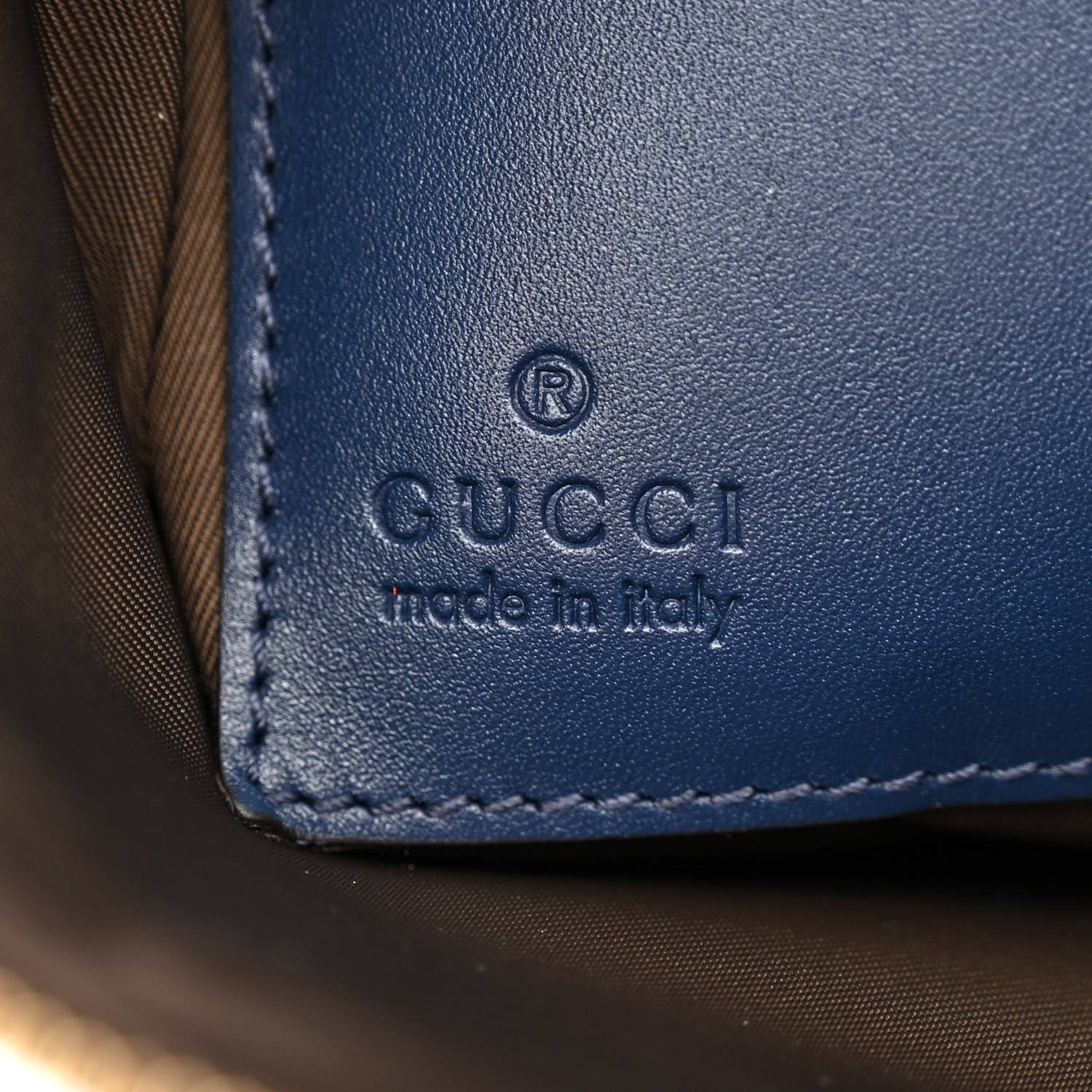 Gucci Guccissima Signature Wrist Wallet Blue Agata 7 of 11