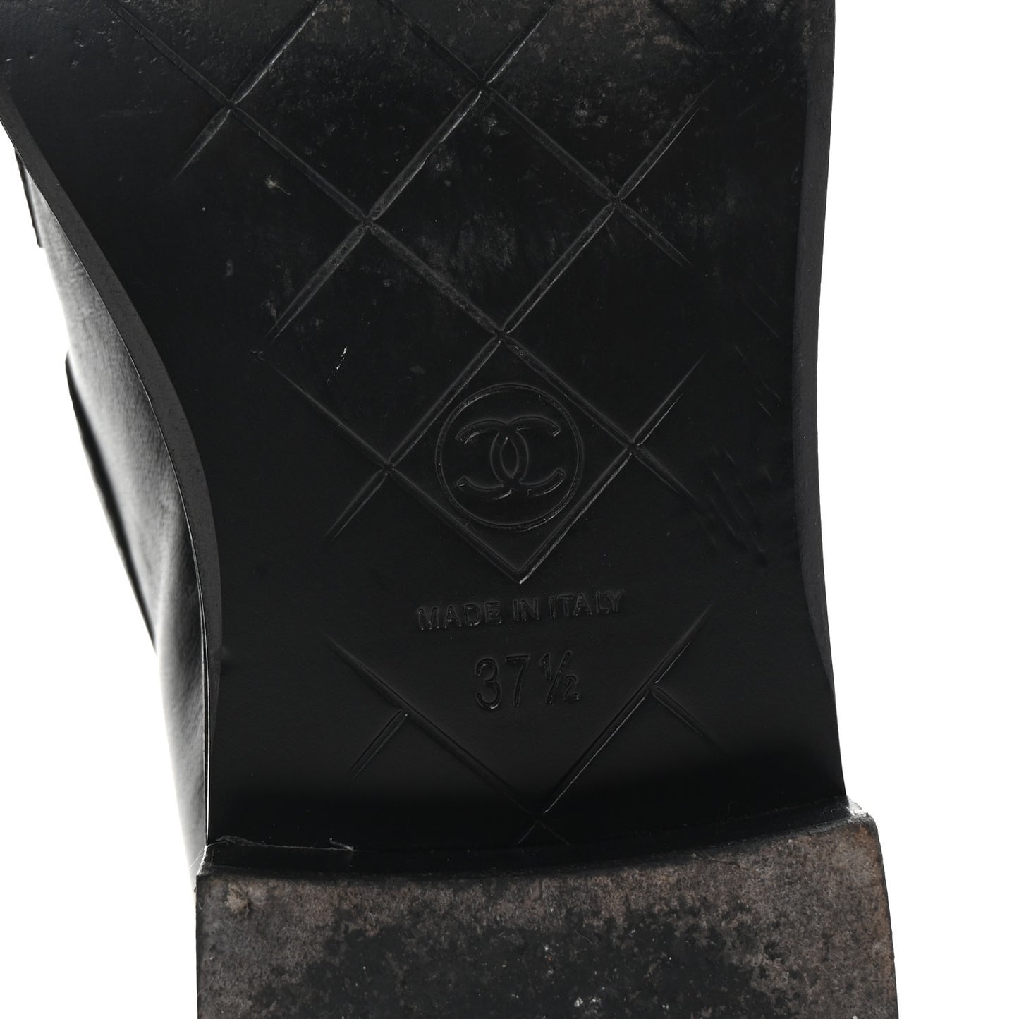 Lambskin Quilted CC Turnlock Loafers 37.5 Black