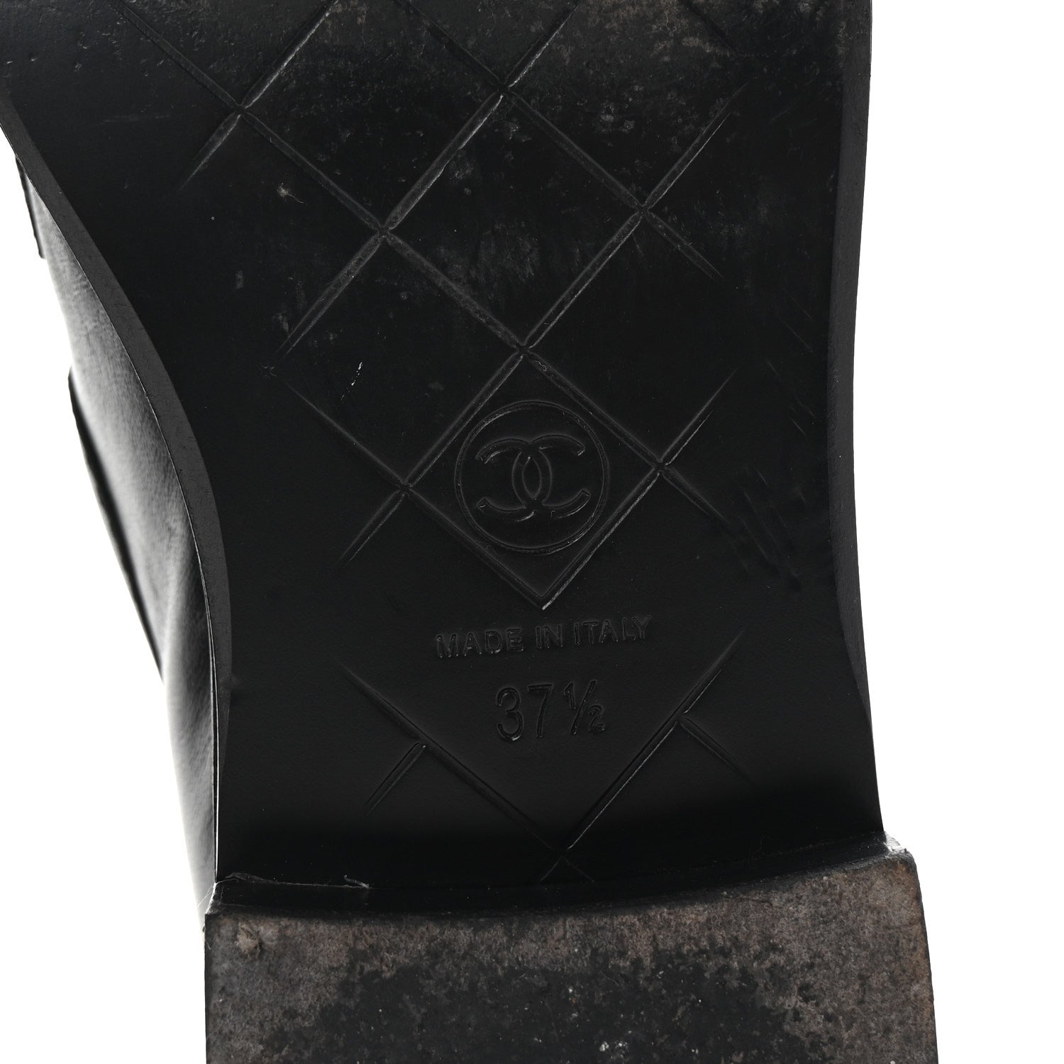 Chanel Lambskin Quilted CC Turnlock Loafers 37.5 Black 7 of 10