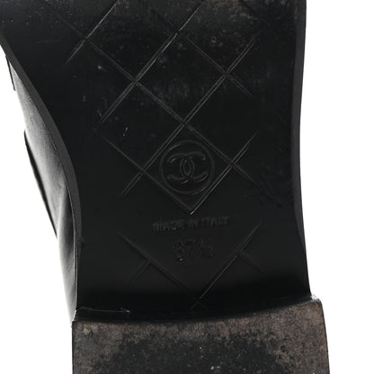 Chanel Lambskin Quilted CC Turnlock Loafers 37.5 Black 7 of 10
