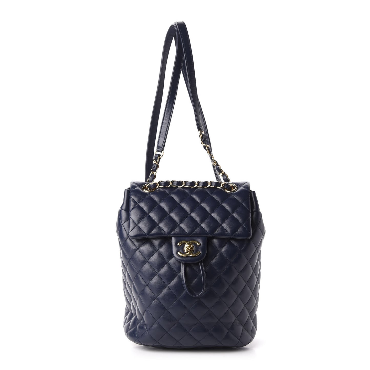 Calfskin Quilted Small Urban Spirit Backpack Navy