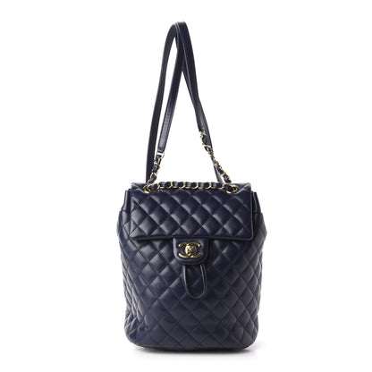 Chanel Calfskin Quilted Small Urban Spirit Backpack Navy 1 of 11