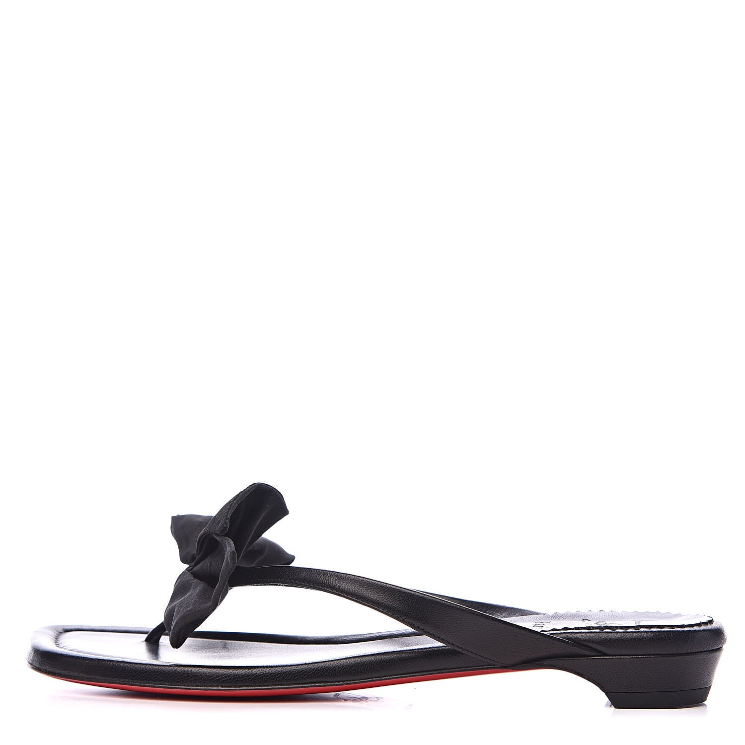 Christian Louboutin Nappa Vol Au Vent Flat Sandal 39 Black 1 of 9